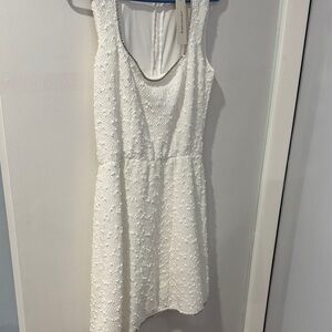 Francesca's Collections Textured White Mini Dress